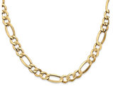 Figaro Chain Necklace in 14K Yellow Gold 24 Inches (7.30 mm)